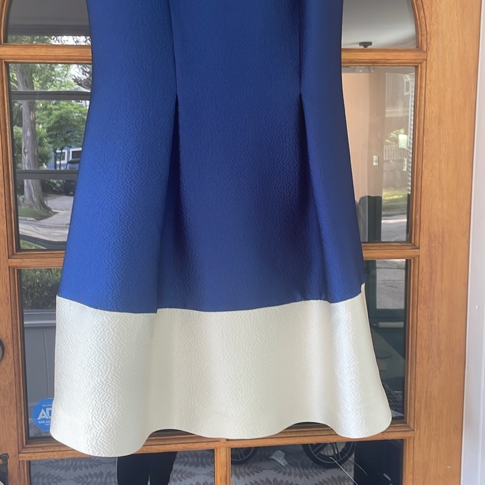 Sara Campbell Navy and cream Bow dress sz 8 - Picture 4 of 8